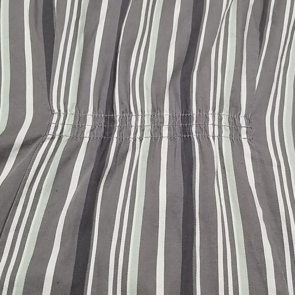 🎁5/$25 Van Heusen Studio Blouse Women's Small Button Up 3/4 Sleeve Striped - Picture 5 of 7